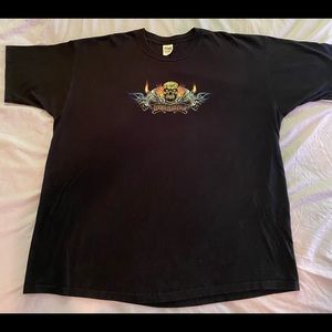 Black T shirt for men / 3XL / skull head / Easy riders